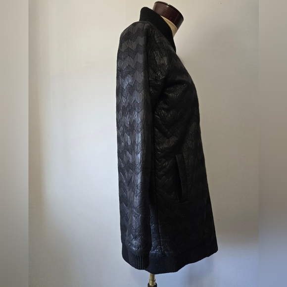 NUMPH ANTHROPOLOGIE Black Quilted Chevron Jacket. Size Small - Picture 5 of 12